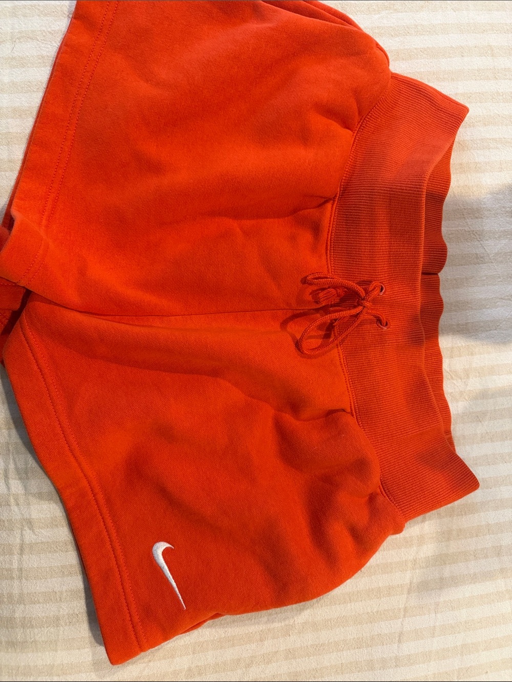 Nike Orange Women's Athletic Shorts with Drawstring